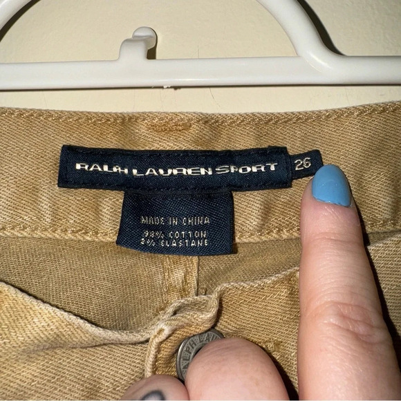 Women’s Unisex Vintage Lauren Ralph  Lauren Khaki Colour Skinny Jeans Size: 29 - Picture 9 of 16